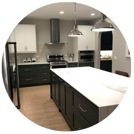 We choose a new countertop that will match the IKEA cabinets, our client iocated in Lakeview Chicago